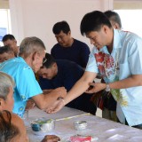 โครงการประเพณีรดน้ำขอพรผู้สูงอายุตำบลสันทราย ประจำปี 2561