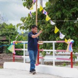 พิธีเปิดสะพานเลียบลำน้ำล้อง  ณ บ้านต้นส้าน หมู่ที่ ๖