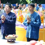 ร่วมพิธีบวงสรวงสักการะพระเจ้าฝาง-พระนางสามผิว 