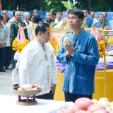 ร่วมพิธีบวงสรวงสักการะพระเจ้าฝาง-พระนางสามผิว 